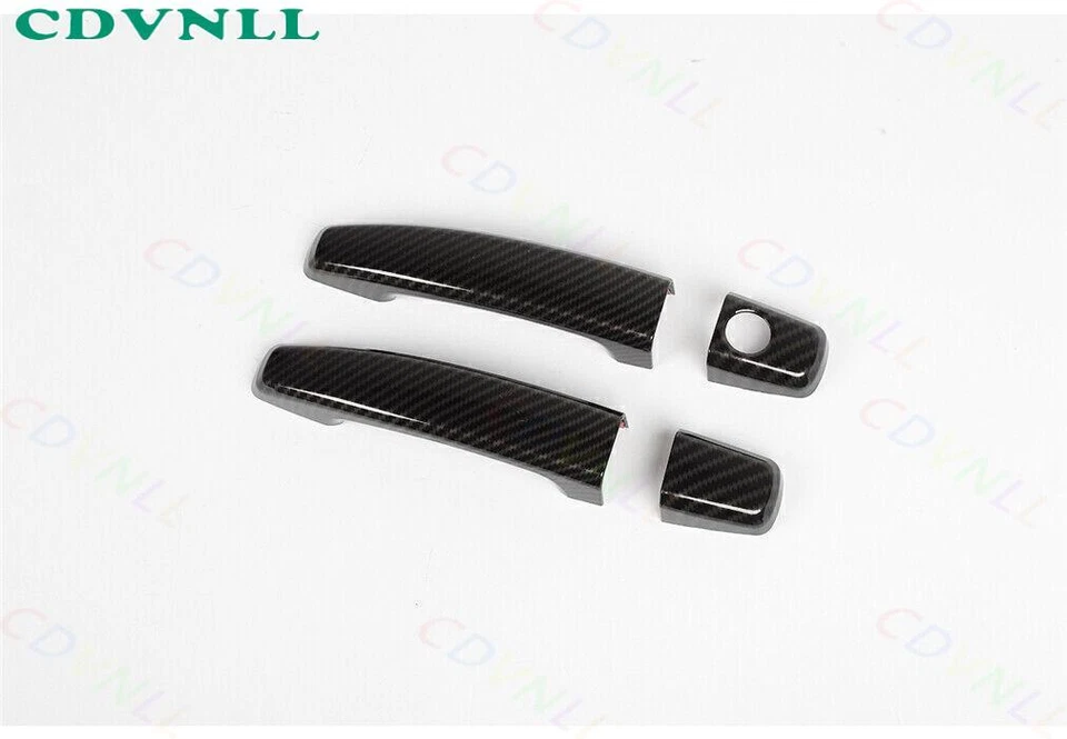 For Chevrolet Camaro 2010-2015 ABS Carbon Fiber Exterior Side Door Handle Frame - Image 4 of 4