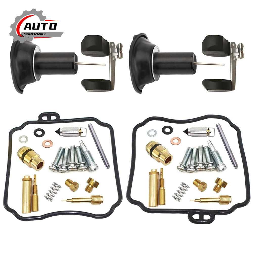 For Yamaha V Star 650 XVS650 98-16 2X Carburetor Rebuild Kit & Intake Manifold 
