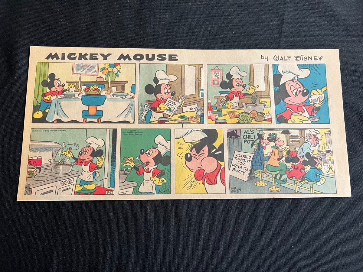 03 Walt Disney's MICKEY MOUSE Lot of 13 Sunday Third Page Strips
