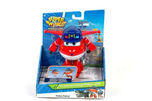 "Figura Super Wings Transforming Vehicle Police Jett Plane Bot Bot 5""" - Imagen 1 de 5