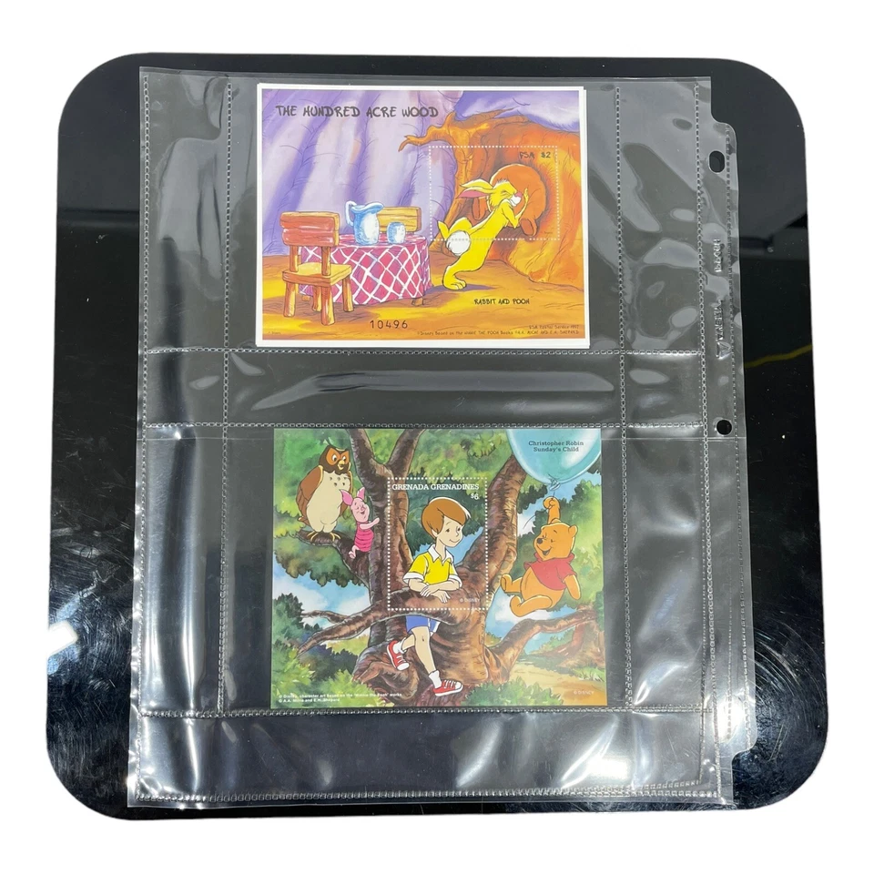Large Lot 15 Vintage Winne The Pooh Postage Stamp Collection International - Image 2 of 4