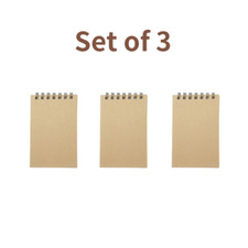 MUJI Double ring memo A7 108mm 68mm 40 sheets Beige 3Set 6mm horizontal