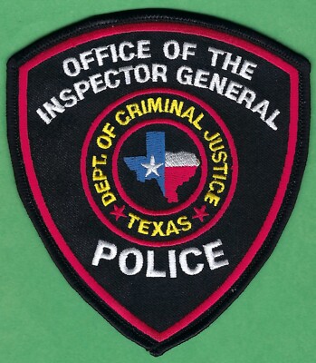 TEXAS DEPT. OF CRIMINAL JUSTICE OFFICE OF THE INSPECTOR GENERAL SHOULDER PATCH