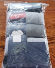 George 6 pack Crew Neck Tee Tag Free long Size Xl