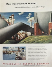 1955 Philadelphia Electric Company Raw Materials Handier Industry VTG Print Ad