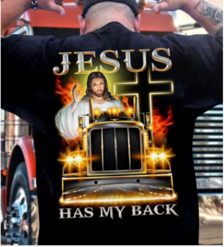 Activeren val erfgoed Trucker Jesus Has My Back Shirt, Mens Trucker Shirt, Truck T-Shirt Best  Price | eBay