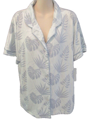 Flora by Flora Nikrooz Printed Gray Soft Jersey Pajama top XL New