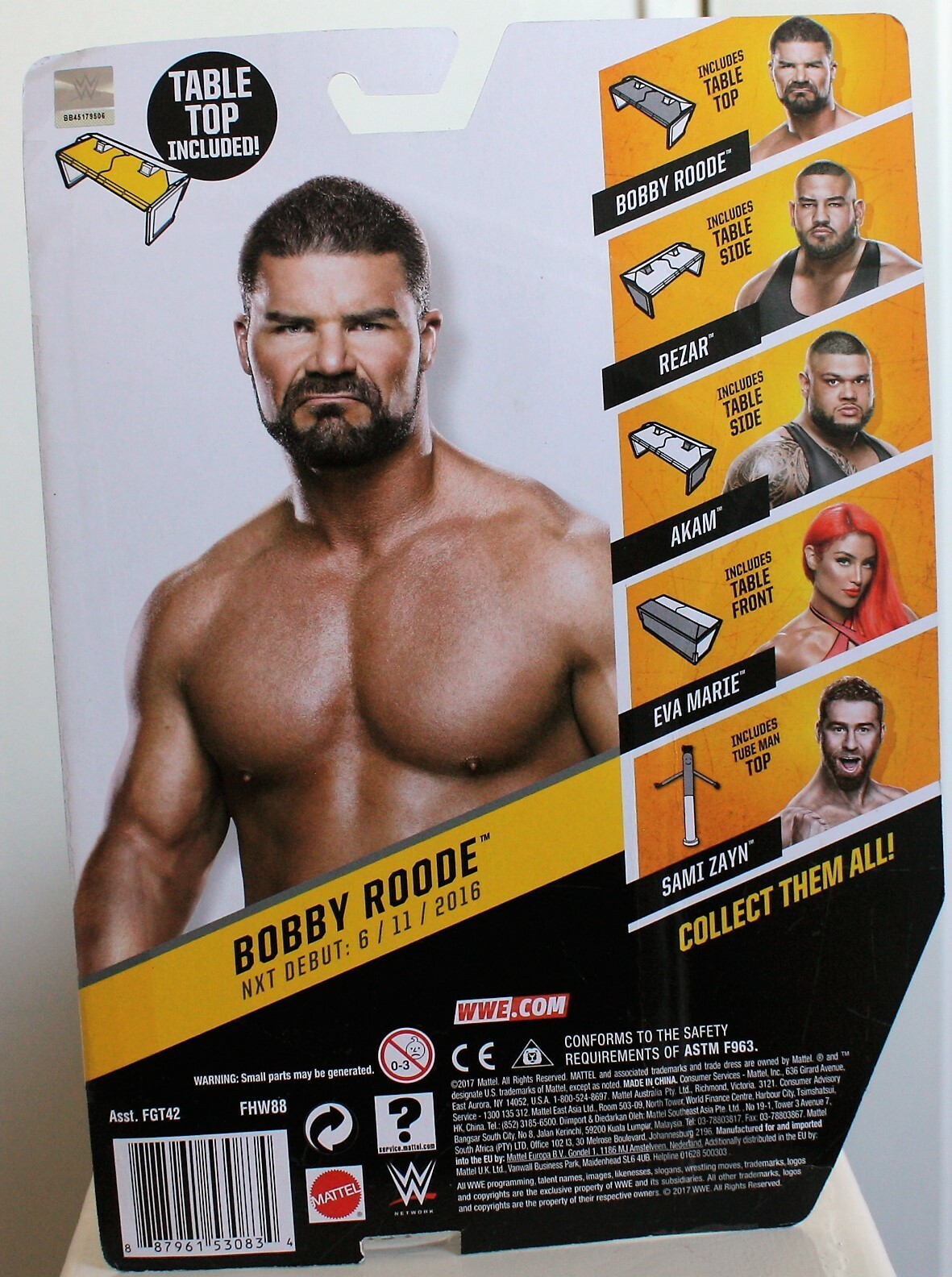 Mattel WWE BOBBY ROODE figure Build an announcer's table                    (D5)