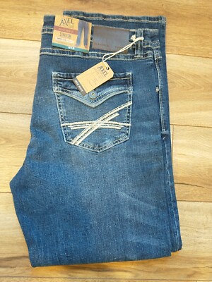 Axel Men's Slim Boot Cut Stretch Pocket Denim Jean 40x32