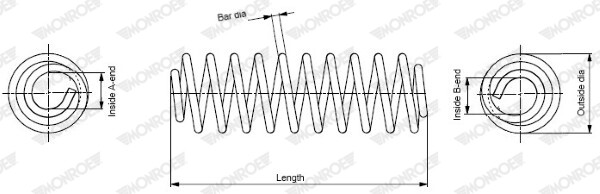 SP3470 MONROE Coil Spring for SMART