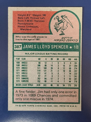 Tarjetas de béisbol Topps 1975 completan tu conjunto que elijas elegir cada una #221 - 440 - Imagen 213 de 277