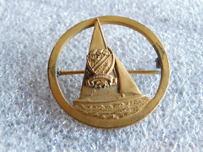 Old 1937 Springfield Coat of Arms Yachting & Sail Boat Award Pin Medal