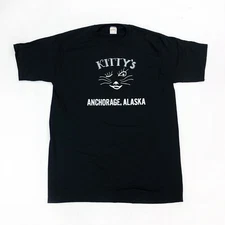 VINTAGE Kitty's Strip Club Anchorage Alaska T- SHIRT L NEVER WORN Made In USA