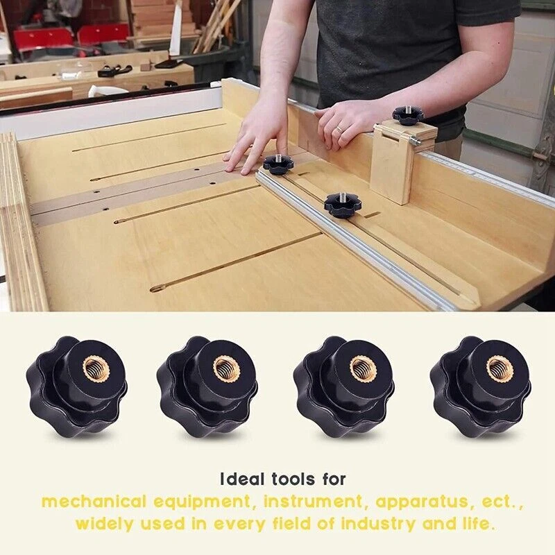 10pcs M5/M6/M8/M10/M12 Female Thread Seven Star Shaped Head Clamping Nuts Knob  - Image 3 of 4