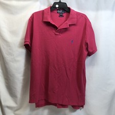 Vintage Ralph Lauren Polo Custom Fit Mens XL Candy Red Blue Pony Made In USA
