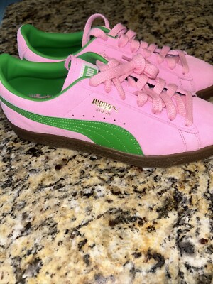 Size 9.5- PUMA Suede Terrace Green Apple Women s Size 11 Salmon Pink
