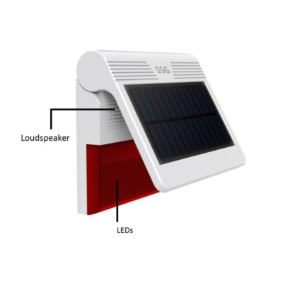 Kabellose Solar-Sirene-Alarmanlage für den Außenbereich