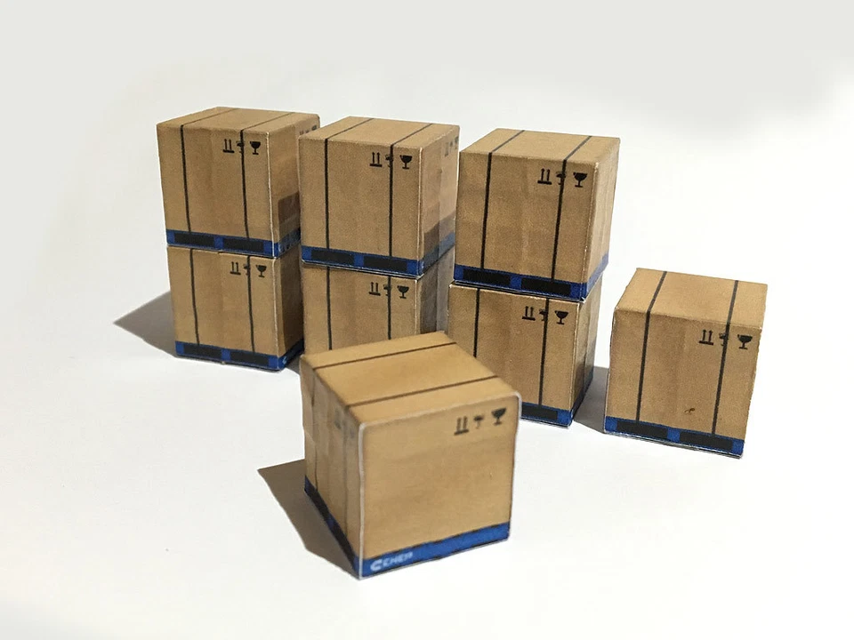 MODELRAILWAYSCENERY 8x PALLETISED LOADS KIT FOR OO GAUGE 1:76 SCALE MODEL RAILWAY & DIECAST AX028-OO