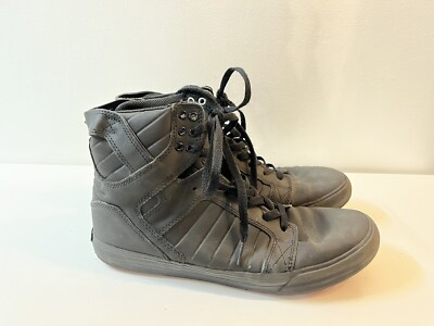 Supra Skytop Triple Black Mens Size 10 Skateboard Sneakers