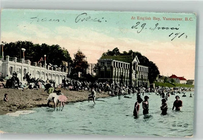 38069309 - Vancouver Schwimmbad At English Bay 1911 - Bild 1 von 2
