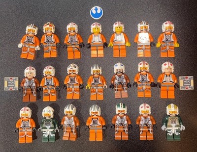 LEGO Star Wars Original Trilogy Rebel Pilot Minifigures 21 Figures X Wing  Read*