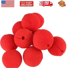 12pcs Foam Clown Nose Circus Party Halloween Costume Red Red,