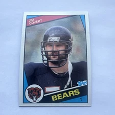 1984 Topps Jim Covert #222 NM (RC) Rookie Card Football Chicago Bears HOF