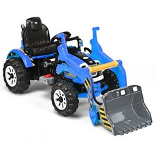 Kids Ride On Truck 12V Battery Powered With Front Loader Digger for Outdoor Use