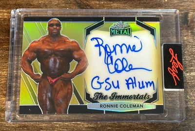  2024 Leaf Metal Inscriptions Ronnie Coleman ''GSU ALUM'' Auto #93/100