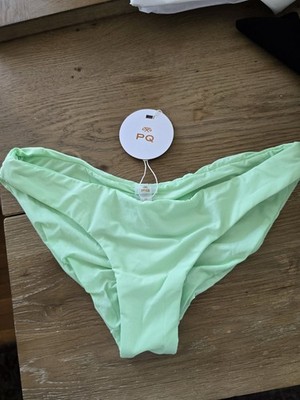 PQ Swim Basic Ruched Full Bikini Bottom Women's Matcha sz M