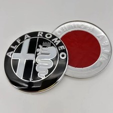 2x 74mm Für Alfa Romeo 147 156 159 GT Brera Mito Giulietta Emblem vorne & hinten