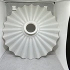Pleated Petticoat Milk Glass Lamp Ruffled Light Shade Fluted 9.75”  Crimped