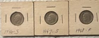 silver dimes lot of 3 From The 40’s -46,47 S Mint 48-P Mint Bought A Lot Then.