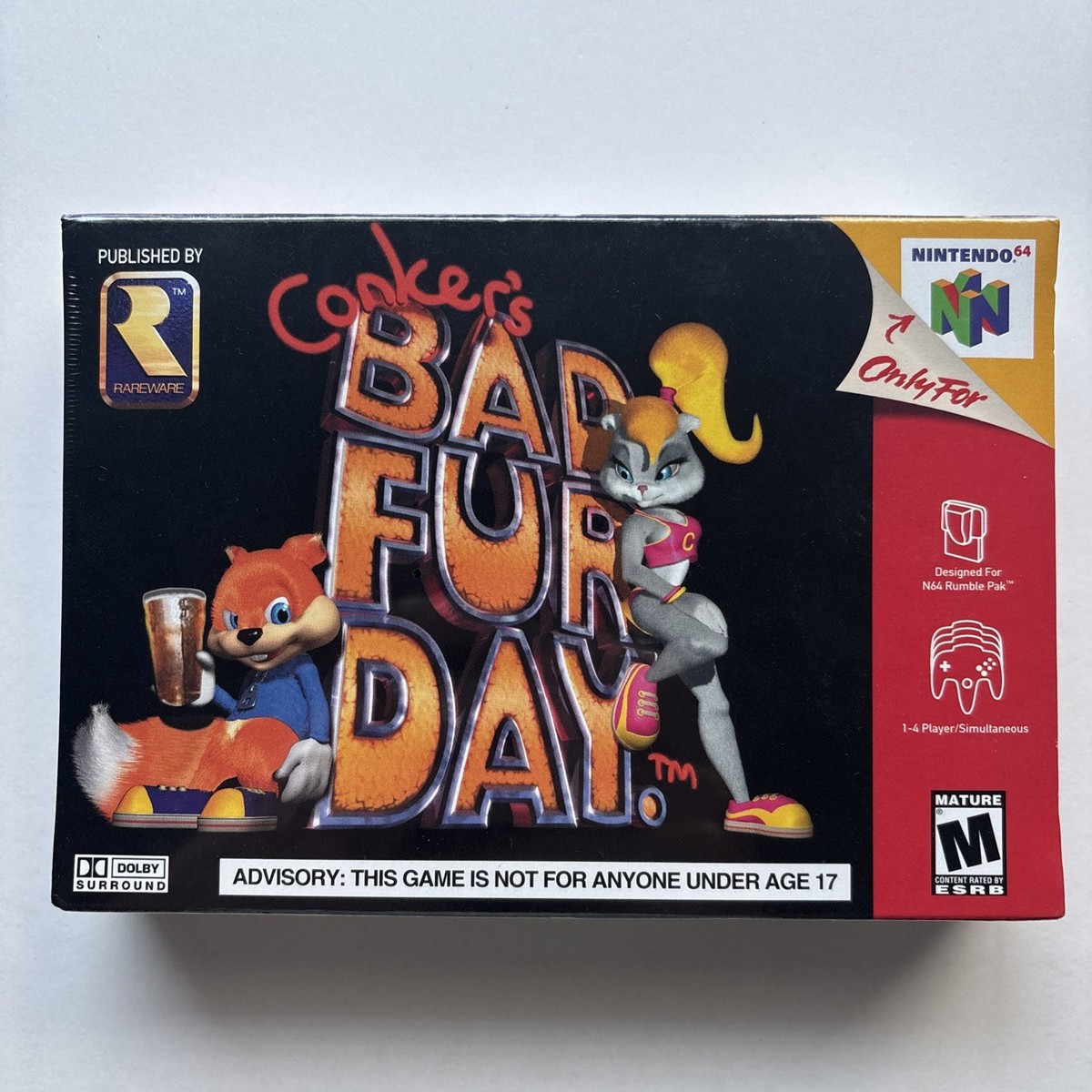 New Mint Conker's Bad Fur Day Factory Sealed Box Nintendo 64 N64