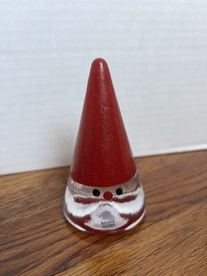 Kosta Boda Glass Santa Noel Gnome Anna Eherner Paperweight Signed