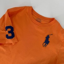 Polo Ralph Lauren Boys L 14 16 Orange Big Pony 3 Short Sleeve T Shirt