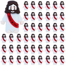 50 Pcs Little Jesus Figures   Mini Rubber Jesus Toys Jesus Love You for Easte...