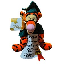 Disney Store Mini Bean Bag Graduation Tigger 9  NWT