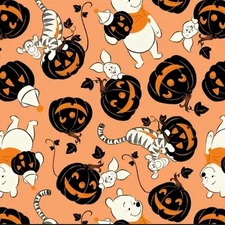PLACEMAT SET OF 2 DISNEY HALLOWEEN WINNIE THE POOH TIGGER PUMPKIN 18X12