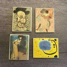 Vintage Action Spain Picasso Joan Miro Wood Wall Hangers Art Prints