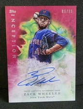 2017 Topps Inception - Emerging Star Autographs Zack Wheeler  Magenta /99 (AU)