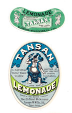 1927 CLIFFORD-WILKERSON TANZAN M.W. LOT D'ÉTIQUETTES LIMONADE TANZANIENNE CO, KOBE, JAPON