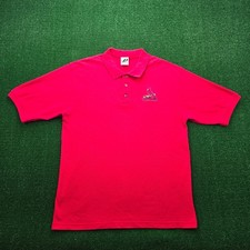 St Louis Cardinals Polo Shirt Mens XL Red Vintage MLB Baseball Sports