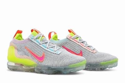 Nike Air VaporMax Low Top Lace-Up Sneaker Gray/Pink/Yellow/Orange