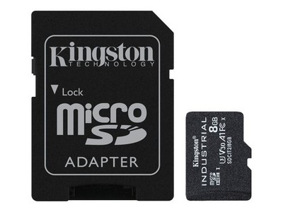 Kingston Industrial Grade microSDHC Class 10 Speicherkarte + Adapter 8GB