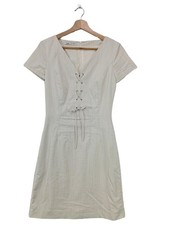 DIKA Abito a maniche corte Donna Abito Taglia IT 40 bianco sporco stile casual