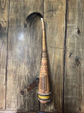 Vintage Baliem Valley Penis Sheath Gourd Koteka Decorated With Feather