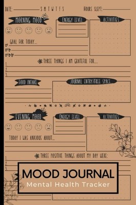 Mood Journal Mental Health Tracker Daily Mood Tracker | Mental Health Tracker...