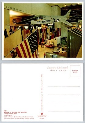 Chicago Museum of Science & Industry F-104 Starfighter Jet Postcard