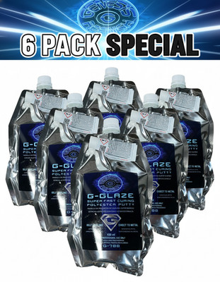 GENESIS REFINISH G-708 G-GLAZE SUPER FAST CURING POLYESTER PUTTY 450ML (6/PACK)